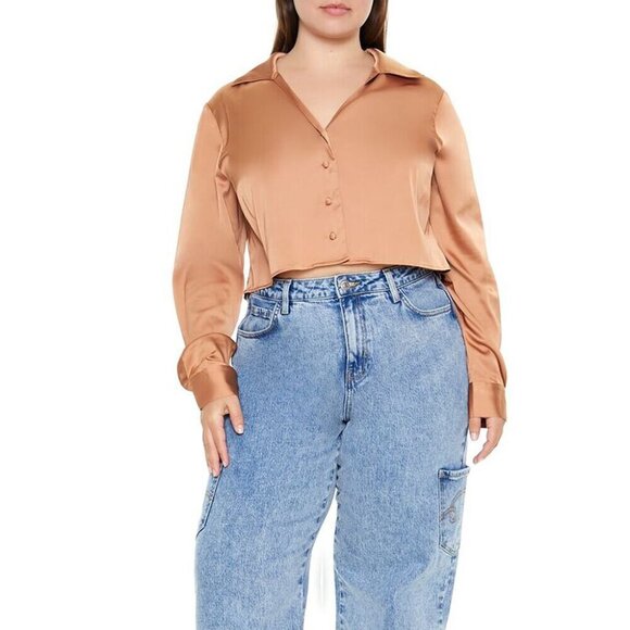 Forever 21 Satin Drop-Sleeve Shirt - NWT! - Picture 3 of 9